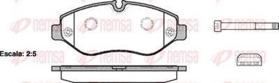 124500 REMSA Комплект тормозных колодок, дисковый тормоз