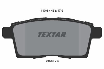 2454501 TEXTAR Комплект тормозных колодок, дисковый тормоз