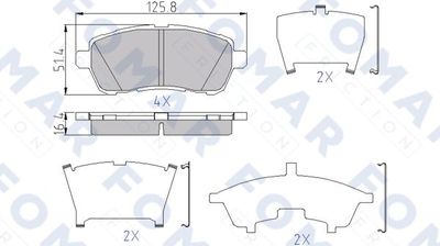 FO958581 FOMAR Friction Комплект тормозных колодок, дисковый тормоз