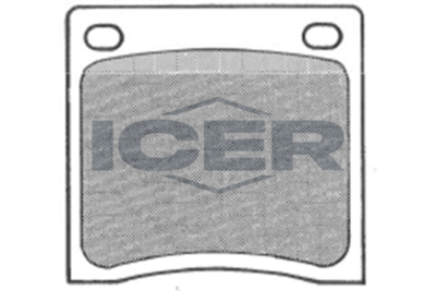 180163 ICER Комплект тормозных колодок, дисковый тормоз