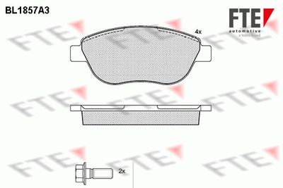 BL1857A3 FTE Комплект тормозных колодок, дисковый тормоз