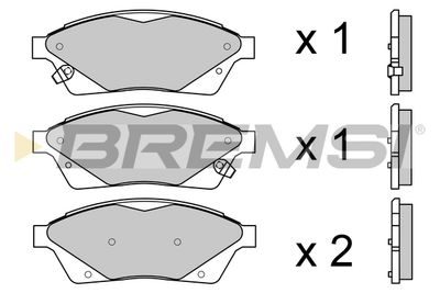 BP3694 BREMSI Комплект тормозных колодок, дисковый тормоз