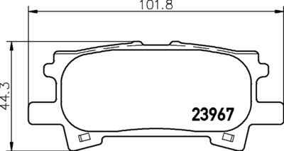 MDB2572 MINTEX Комплект тормозных колодок, дисковый тормоз