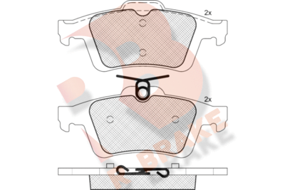 RB1744396 R BRAKE Комплект тормозных колодок, дисковый тормоз