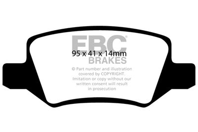 DP1438 EBC Brakes Комплект тормозных колодок, дисковый тормоз
