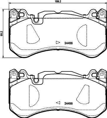 8DB355039931 HELLA PAGID Комплект тормозных колодок, дисковый тормоз