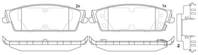 FP1194 FIT Комплект тормозных колодок, дисковый тормоз