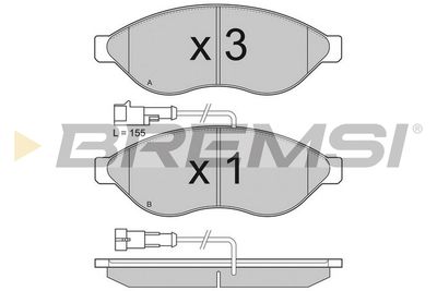 BP3285TR BREMSI Комплект тормозных колодок, дисковый тормоз