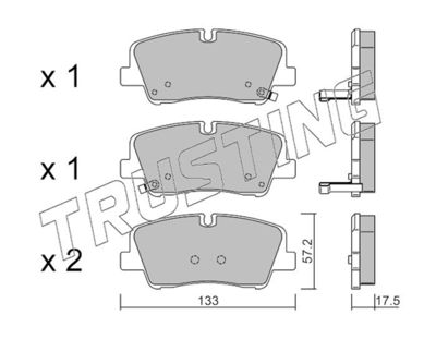 10950 TRUSTING Комплект тормозных колодок, дисковый тормоз