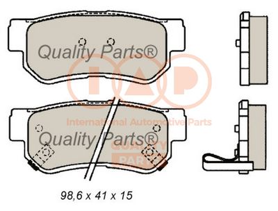 70421089 IAP QUALITY PARTS Комплект тормозных колодок, дисковый тормоз