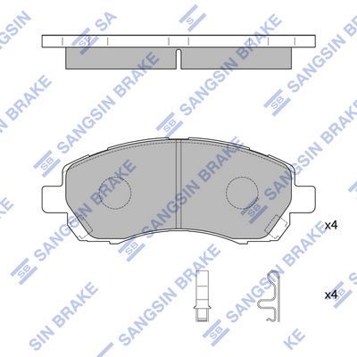 SP1228 Hi-Q Комплект тормозных колодок, дисковый тормоз