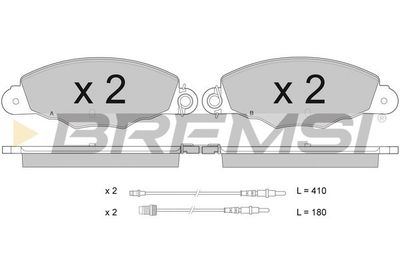 BP2930 BREMSI Комплект тормозных колодок, дисковый тормоз