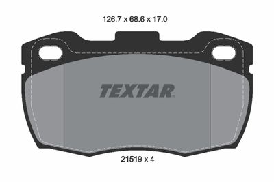 2151902 TEXTAR Комплект тормозных колодок, дисковый тормоз