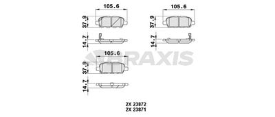 AB0057 BRAXIS Комплект тормозных колодок, дисковый тормоз