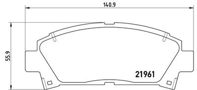 P83028 BREMBO Комплект тормозных колодок, дисковый тормоз