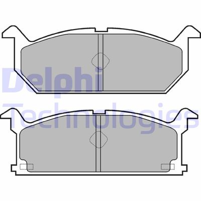 LP528 DELPHI Комплект тормозных колодок, дисковый тормоз