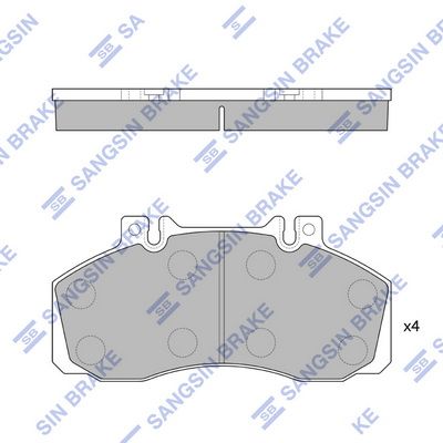 SP1638 Hi-Q Комплект тормозных колодок, дисковый тормоз