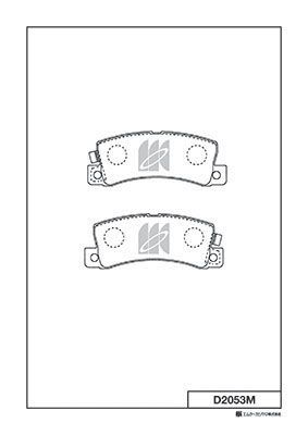 D2053M MK Kashiyama Комплект тормозных колодок, дисковый тормоз