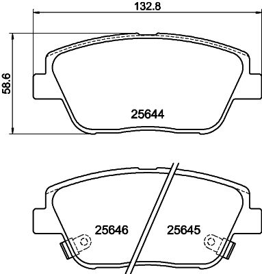 8DB355030441 HELLA Комплект тормозных колодок, дисковый тормоз