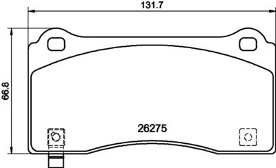 8DB355040861 HELLA Комплект тормозных колодок, дисковый тормоз