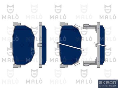 1050370 AKRON-MALÒ Комплект тормозных колодок, дисковый тормоз