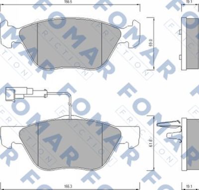 FO635381 FOMAR Friction Комплект тормозных колодок, дисковый тормоз