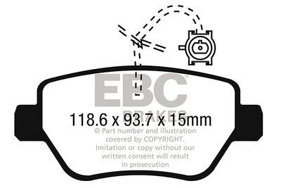 DP42258R EBC Brakes Комплект тормозных колодок, дисковый тормоз