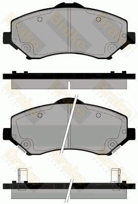 PA1837 Brake ENGINEERING Комплект тормозных колодок, дисковый тормоз