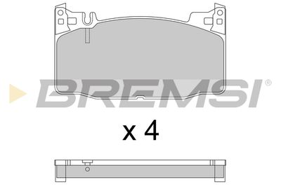 BP3783 BREMSI Комплект тормозных колодок, дисковый тормоз