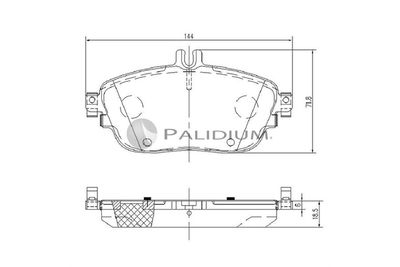 P11258 ASHUKI by Palidium Комплект тормозных колодок, дисковый тормоз