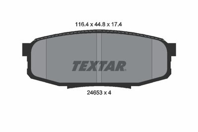 2465301 TEXTAR Комплект тормозных колодок, дисковый тормоз