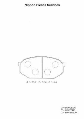 M360I20 NPS Комплект тормозных колодок, дисковый тормоз