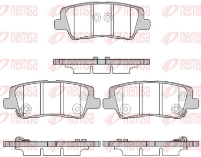 156405 REMSA Комплект тормозных колодок, дисковый тормоз