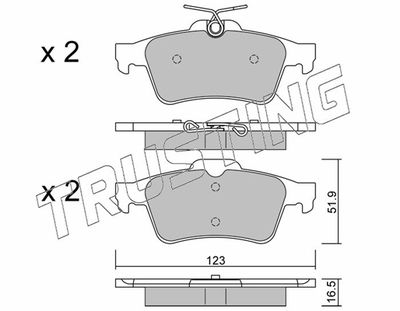 3461 TRUSTING Комплект тормозных колодок, дисковый тормоз