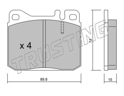 0130 TRUSTING Комплект тормозных колодок, дисковый тормоз