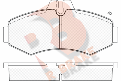 RB1288 R BRAKE Комплект тормозных колодок, дисковый тормоз