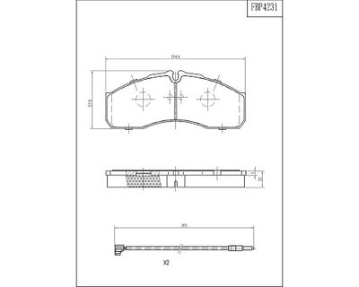 FBP4231 FI.BA Комплект тормозных колодок, дисковый тормоз