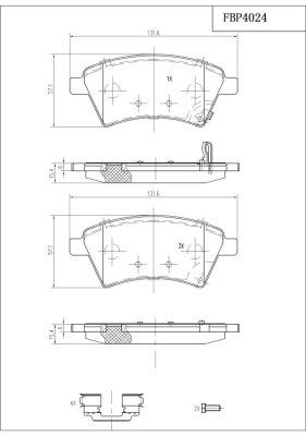 FBP4024 FI.BA Комплект тормозных колодок, дисковый тормоз