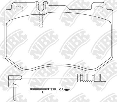 PN0584W NiBK Комплект тормозных колодок, дисковый тормоз