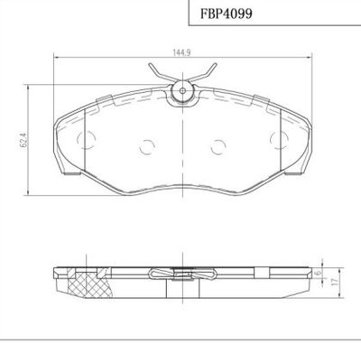 FBP4099 FI.BA Комплект тормозных колодок, дисковый тормоз