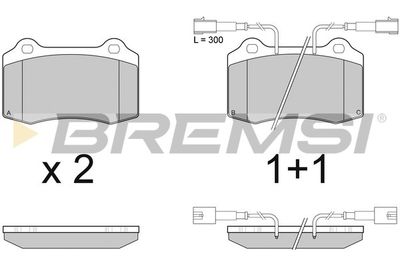 BP2979 BREMSI Комплект тормозных колодок, дисковый тормоз