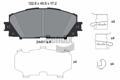 BPD2151 BENDIX Braking Комплект тормозных колодок, дисковый тормоз