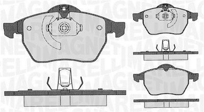 363916060360 MAGNETI MARELLI Комплект тормозных колодок, дисковый тормоз