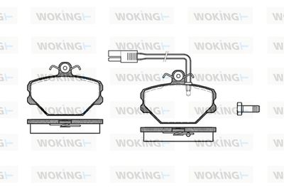P364312 WOKING Комплект тормозных колодок, дисковый тормоз