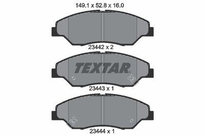 2344201 TEXTAR Комплект тормозных колодок, дисковый тормоз