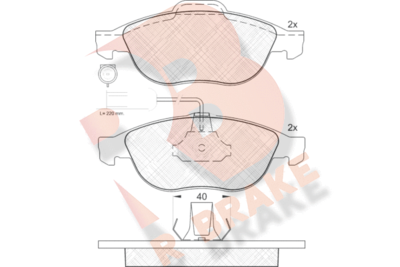 RB1212 R BRAKE Комплект тормозных колодок, дисковый тормоз