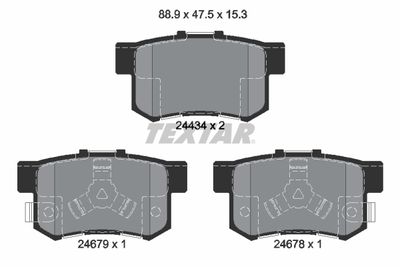 2443402 TEXTAR Комплект тормозных колодок, дисковый тормоз