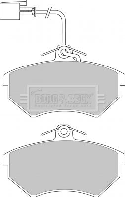 BBP1690 BORG & BECK Комплект тормозных колодок, дисковый тормоз