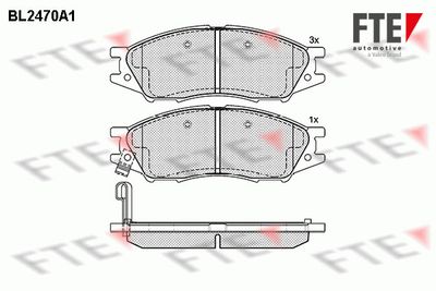 BL2470A1 FTE Комплект тормозных колодок, дисковый тормоз