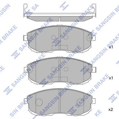 SP1183 Hi-Q Комплект тормозных колодок, дисковый тормоз